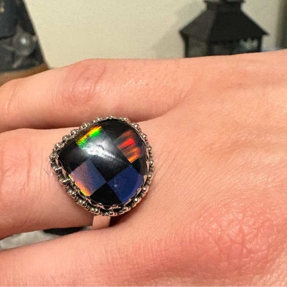 Aurora Opal Checkered Ring - Picture 6 of 8